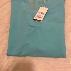FIGS Casma Scrub Top in Neon Blue Size Small
